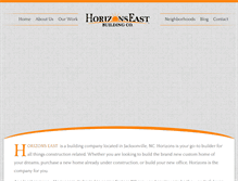 Tablet Screenshot of horizonseastbuildingco.com